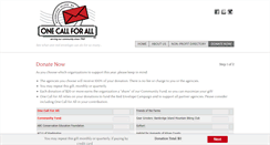Desktop Screenshot of donations.onecallforall.org